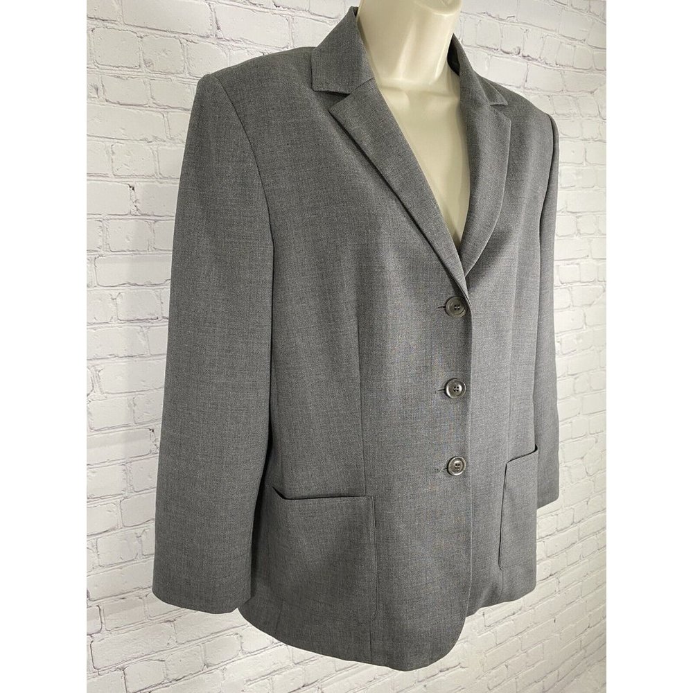 Talbots Stretch Gray Wool Blend 3 Button Notch La… - image 2